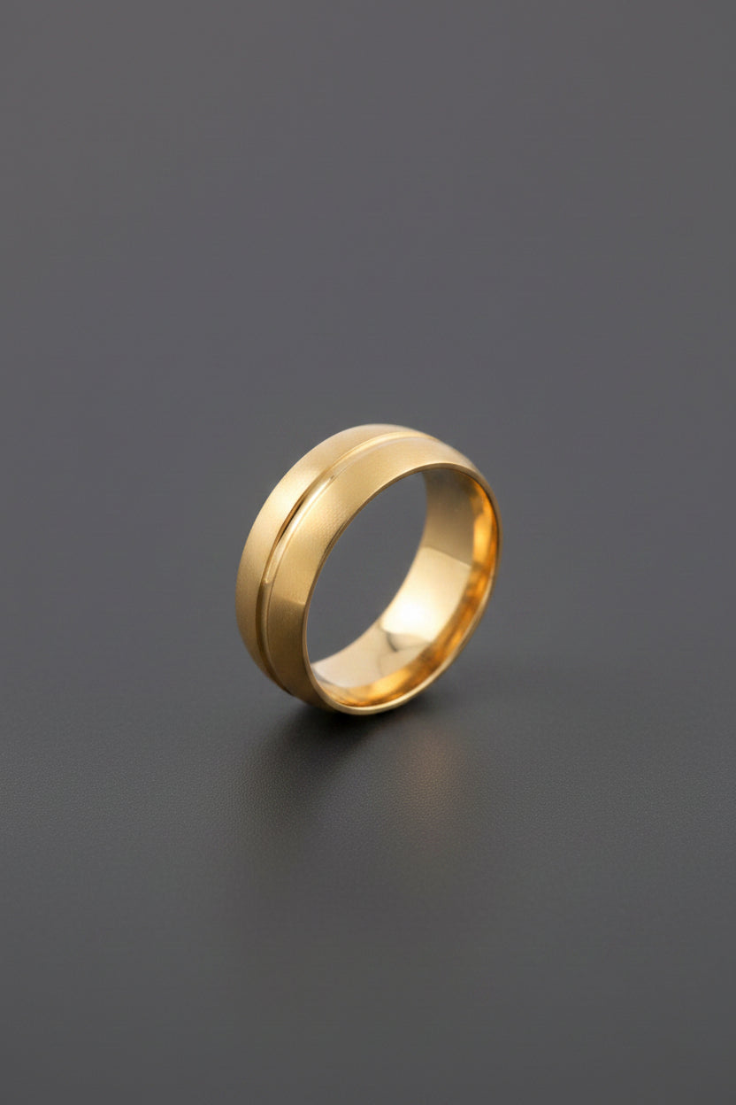 Lined Ring Gold
