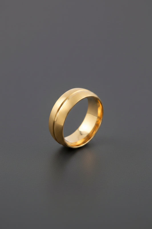 Lined Ring Gold